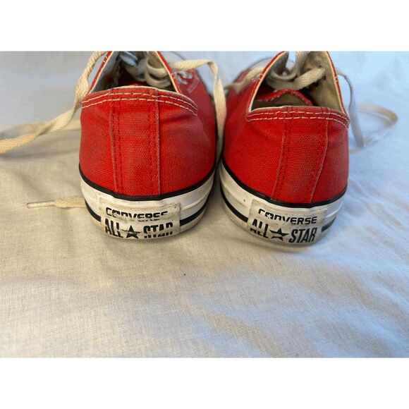 Converse All Star Red/White Low Top Sneakers, Women's 8. Men's Size 6, Skater - Picture 2 of 8